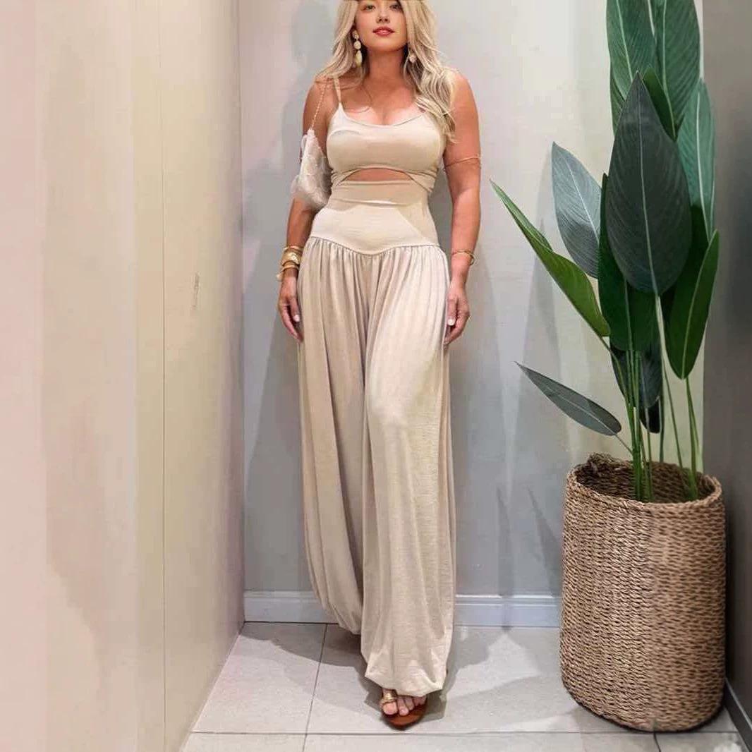 French-style Sweet Womens Waist-cinching Jumpsuit