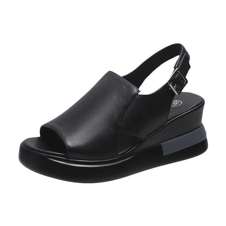 Women's Platform Wedge Shoes - Fishmouth Style Summer Sandals