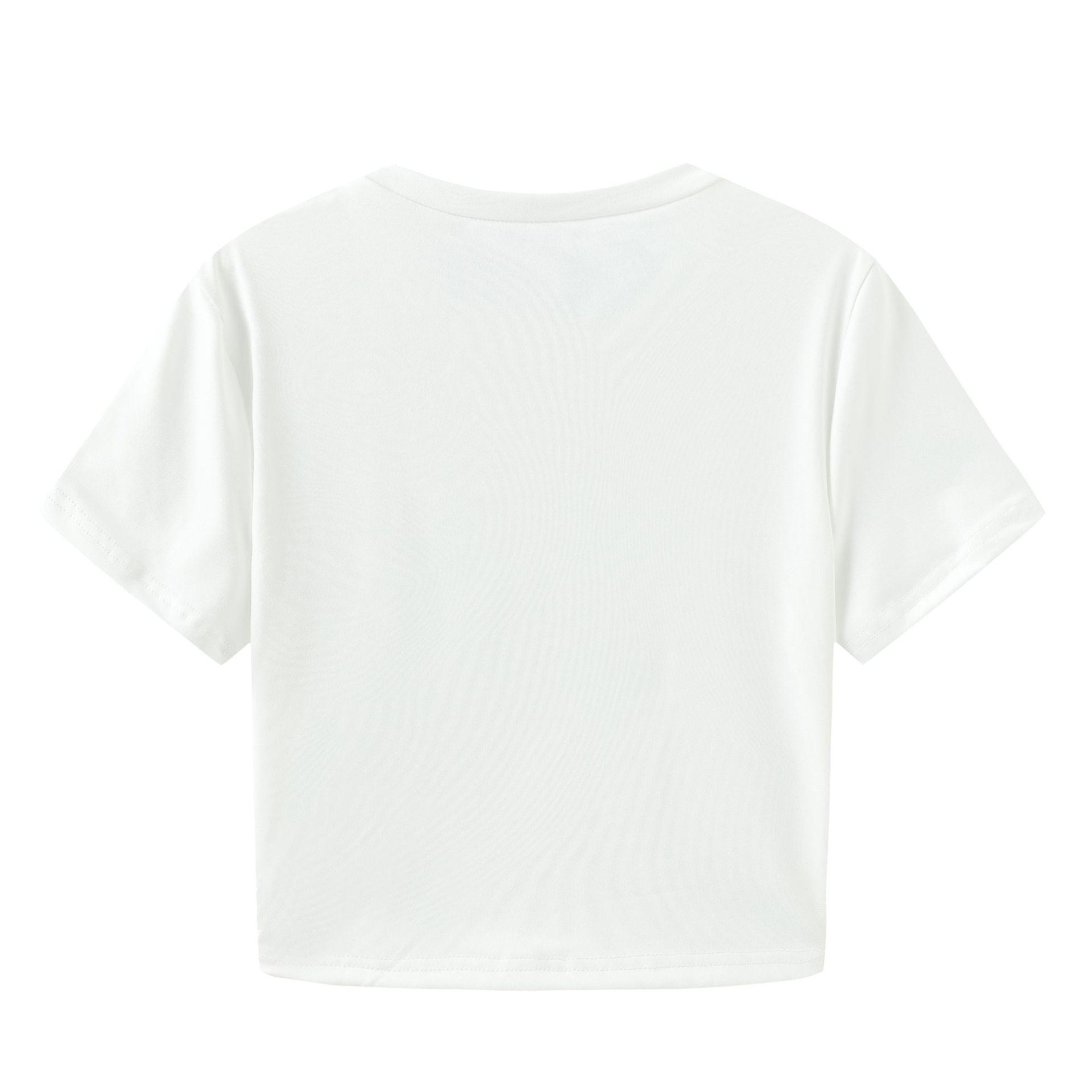 Spicy Girl Crop-top Round-neck T-shirt American Style