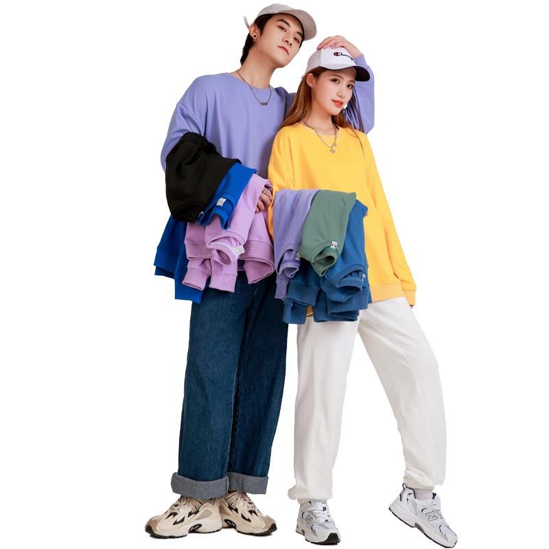 Solid-color Plain Sweatshirt For Men And Women