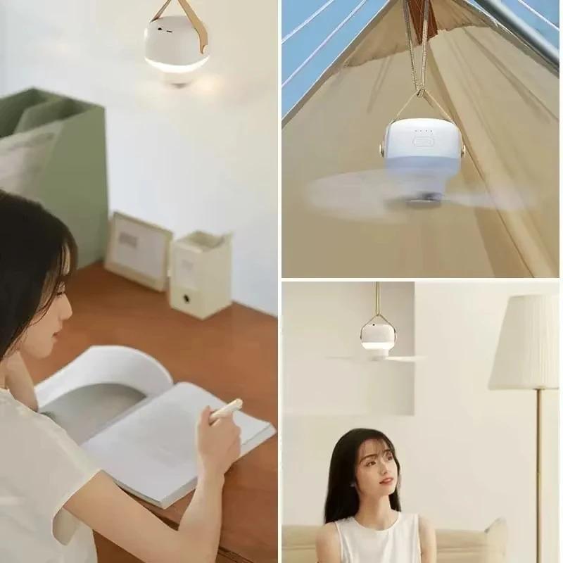 Bathroom Ceiling Fan With Light Wall-mounted Drill-free Hanging Fan