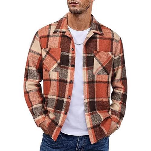 Button Up Casual Retro AutumnWinter Mens Shirt