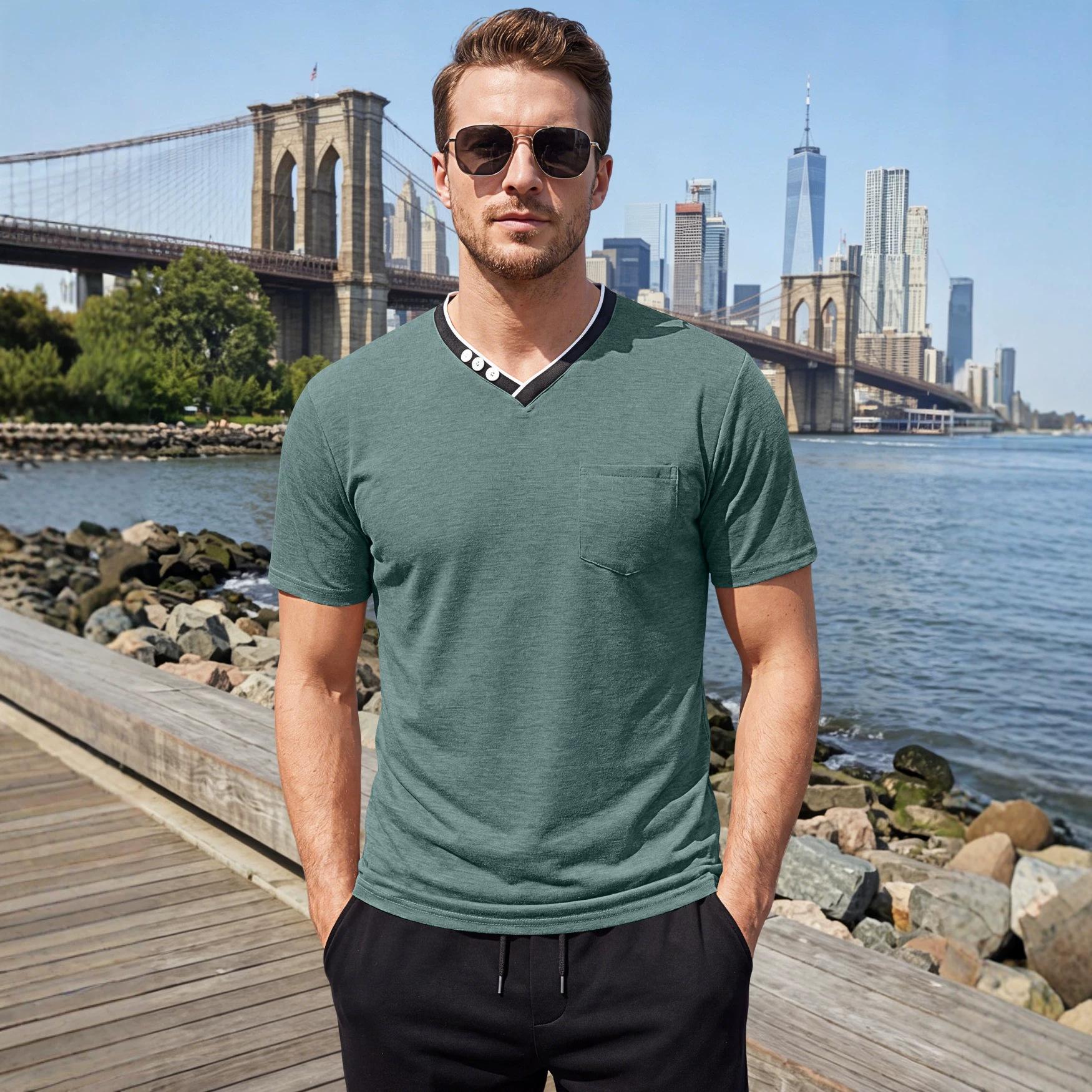 Henry V-neck Mens Short-sleeve T-shirt