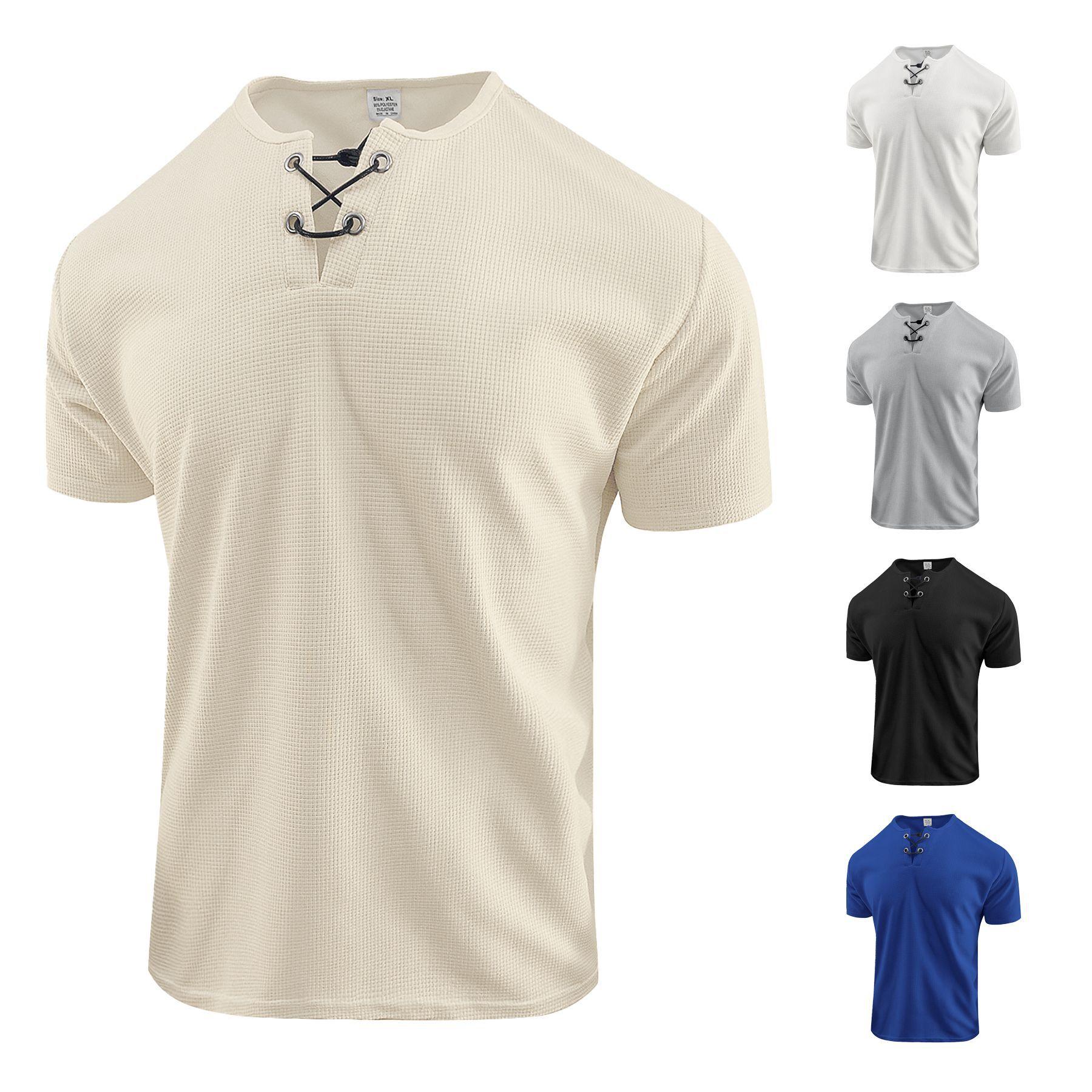Mens Thin Loose-fitting Short-sleeve T-shirt