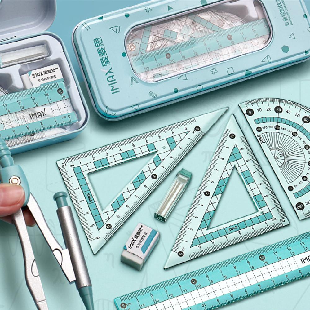 Compasses Set Student Triangular Plate