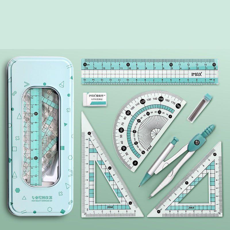Compasses Set Student Triangular Plate