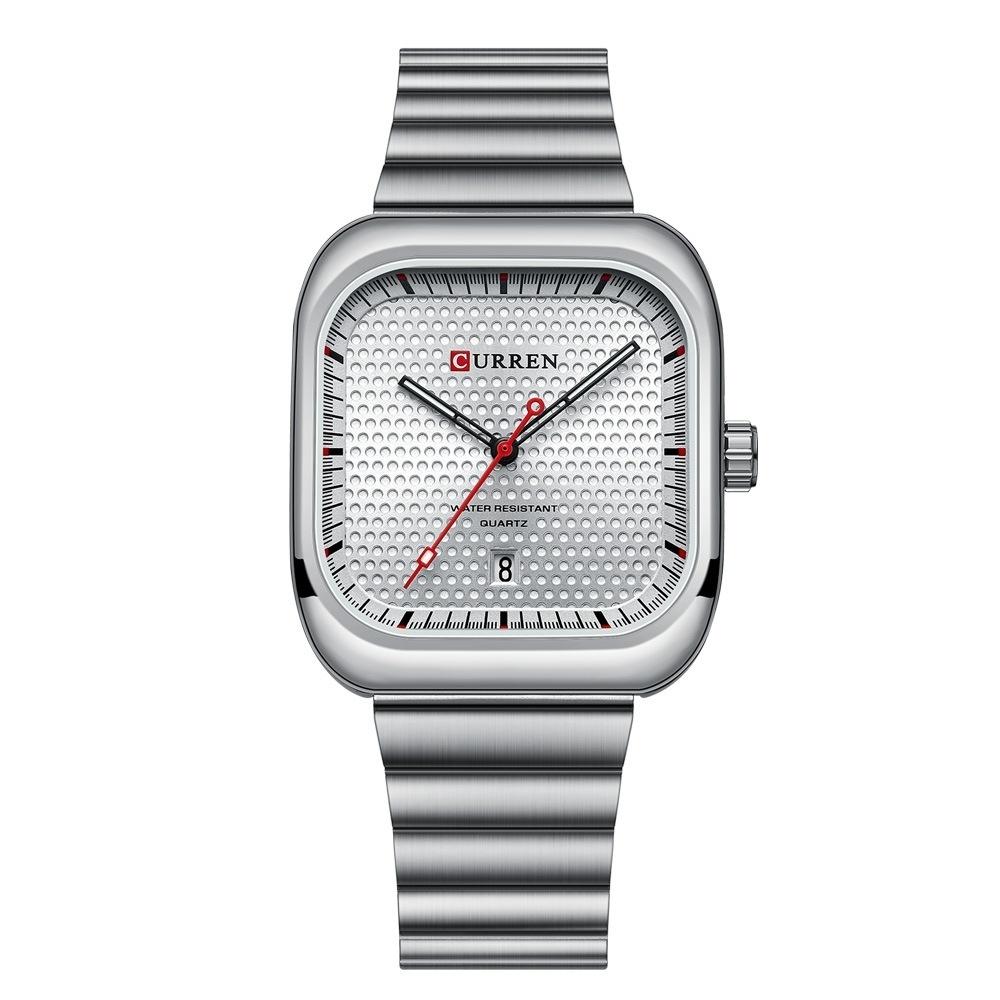 Unisex Square Couples Mesh-Strap Waterproof Watch