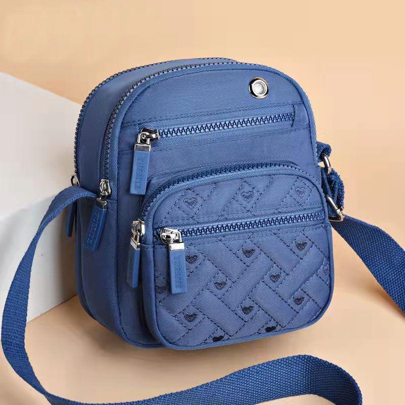 Solid Color Minimalism Crossbody Nylon Canvas Bag
