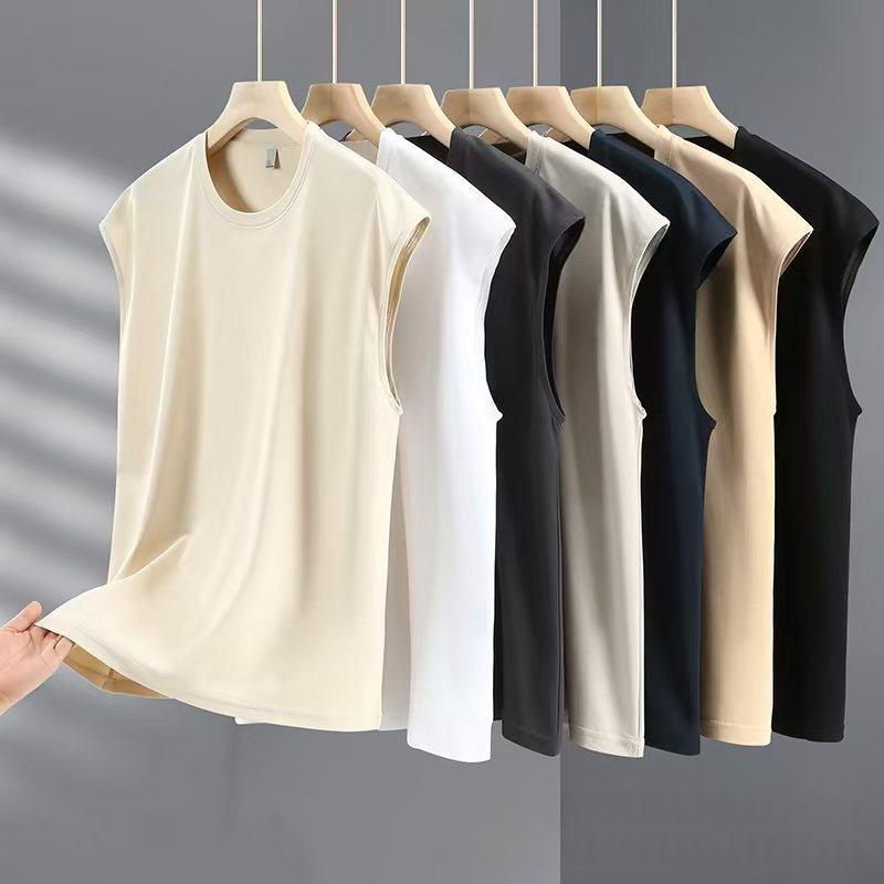 Solid-color Vest Sleeveless Cotton T-shirt
