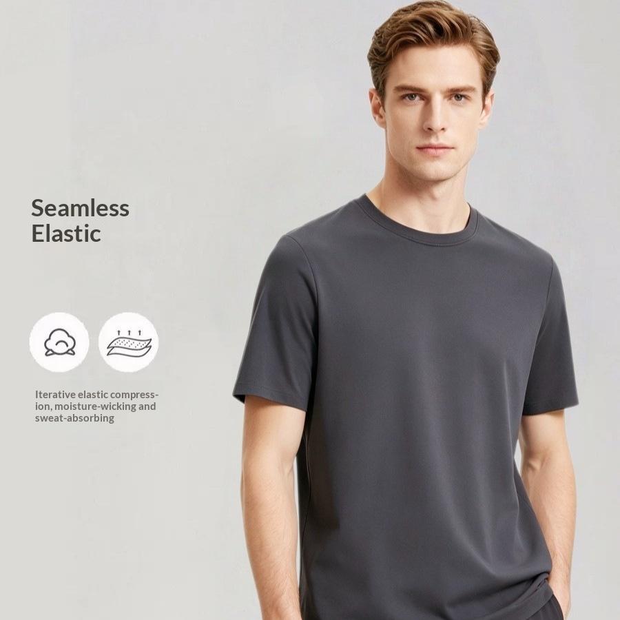 Breathable Mesh-textured Patchwork Design For Summer Mens Wear