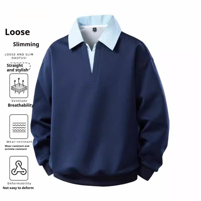 New Faux Two-piece Hoodie Cool And Casual Top