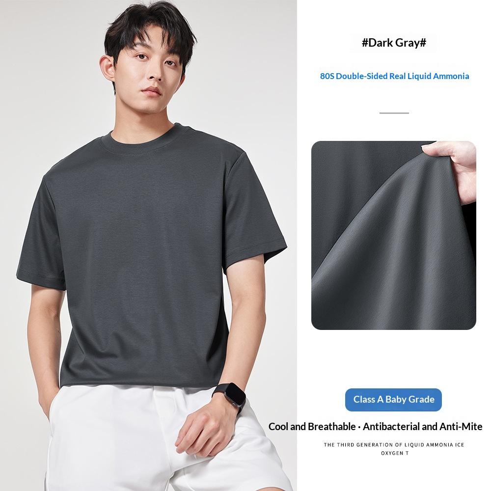 High-end Mens Short-sleeved Viscose T-shirt